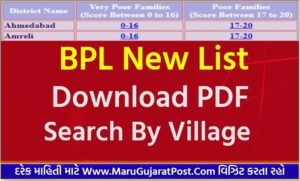 BPL List In Gujarat