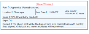 RNSB Bhavnagar Recruitment 2021
