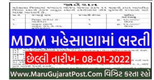MDM Mehsana Recruitment 2022