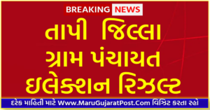 Tapi District Gram Panchayat Sarpanch Election Result 2021