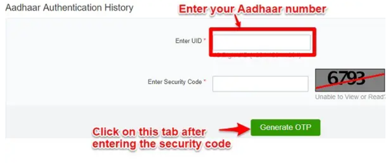 Aadhaar Authentication History 2022