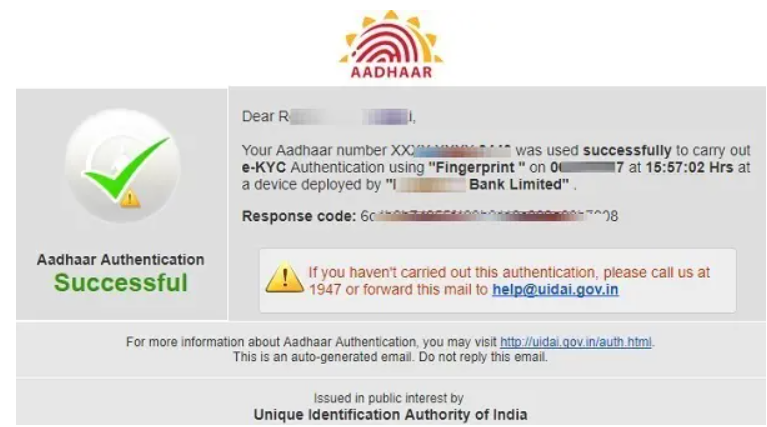 Aadhaar Authentication History 2022