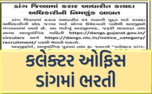 Collector Office Dang Recruitment 2022