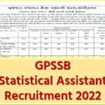 GPSSB Statistical Assistant Recruitment 2022