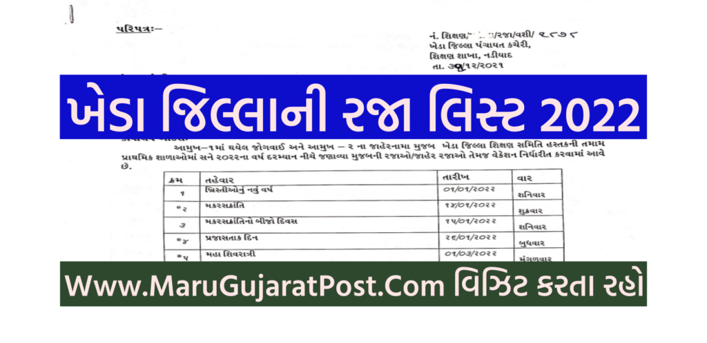 Kheda Raja List 2022