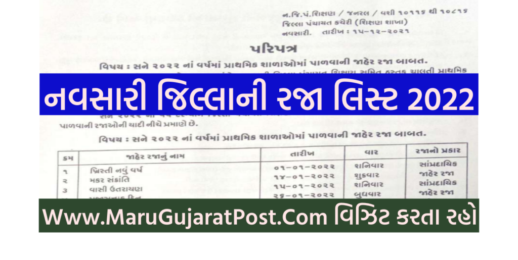 Navsari Raja List 2022