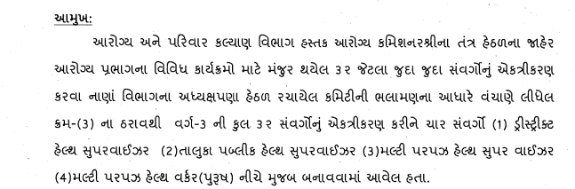 Gujarat Arogya Vibhag Post Wise Details