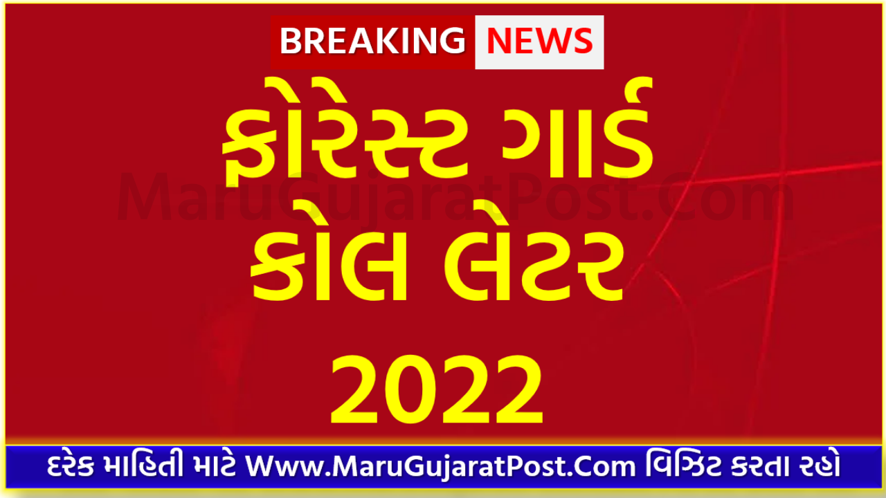 Forest Call Letter 2022 Gujarat Download ojas.gujarat.gov.in [Out]