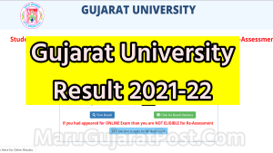Gujarat University Result 2021-22