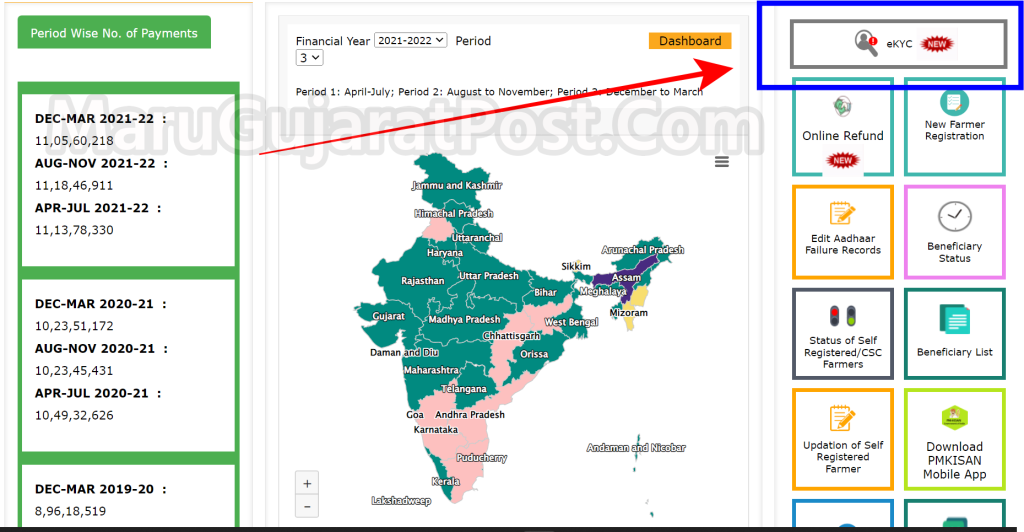 પીએમ કિસાન e-kyc કરવું તેની માહિતી sarkari yojana gujarat