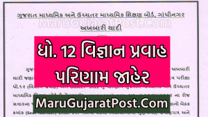 GSHSEB 12th Science Result 2022