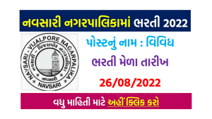 Navsari Vijalpor Nagarpalika Apprentice Bharti Melo 2022