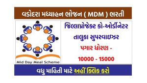 MDM Vadodara Bharti 2022