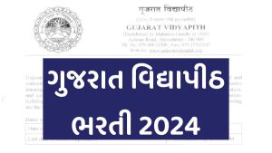 Gujarat Vidyapith Recruitment 2024