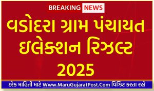 Vadodara District Gram Panchayat Sarpanch Election Result 2025
